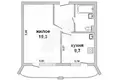 1 room apartment 39 m² Muchaviecki sielski Saviet, Belarus