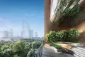 Residential complex High-rise residential complex with loft apartments next to the metro, in the business district of Bangkok, Thailand