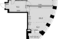 Mieszkanie 1 pokój 57 m² Moskwa, Rosja