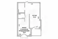 Apartamento 2 habitaciones 44 m² Muchaviecki sielski Saviet, Belarús