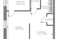 2 room apartment 41 m² in Warsaw, Poland