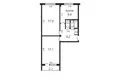 2 bedroom apartment 54 m² Minsk, Belarus