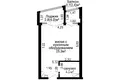1 bedroom apartment 30 m² Minsk, Belarus