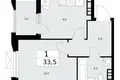 1 room apartment 34 m² Kommunarka, Russia