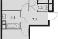 Mieszkanie 2 pokoi 58 m² Mytishchi Urban Okrug, Rosja