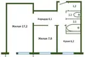 2 room apartment 43 m² Minsk, Belarus