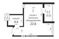 1 bedroom apartment 29 m² Minsk, Belarus
