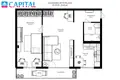 Квартира 2 комнаты 44 м² Вильнюс, Литва