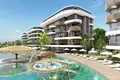 Kompleks mieszkalny Residential complex with views of the Mediterranean Sea, the Toros Mountains and the ancient fortress of Alanya, Kestel, Turkey