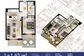 Ático 2 habitaciones 51 m² Budva, Montenegro