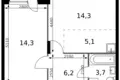 Wohnung 2 zimmer 45 m² Sapronovo, Russland