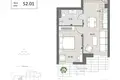 Mieszkanie 1 pokój 36 m² Boreti, Czarnogóra