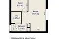 1 room apartment 30 m² Minsk, Belarus