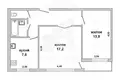 2 room apartment 52 m² Brest, Belarus
