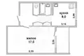 Wohnung 1 zimmer 37 m² Muchaviecki sielski Saviet, Belarus