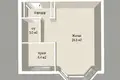 1 room apartment 37 m² Minsk, Belarus