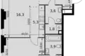 Wohnung 2 zimmer 56 m² Moskau, Russland