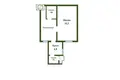 Apartamento 1 habitación 34 m² Lida, Belarús