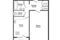 1 room apartment 34 m² Minsk, Belarus
