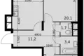 Mieszkanie 2 pokoi 64 m² Razvilka, Rosja