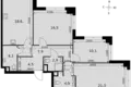 Квартира 3 комнаты 91 м² Москва, Россия
