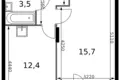 Wohnung 1 zimmer 37 m² Sapronovo, Russland