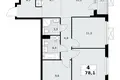 4 room apartment 78 m² Kommunarka, Russia