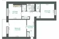 Mieszkanie 2 pokoi 53 m² Zarecca, Białoruś