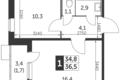 Appartement 1 chambre 37 m² Moscou, Russie