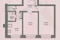 Wohnung 2 zimmer 41 m² Minsk, Belarus