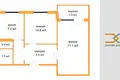 Mieszkanie 2 pokoi 49 m² Słuck, Białoruś