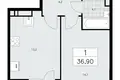 Квартира 1 комната 37 м² район Коммунарка, Россия