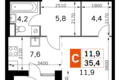 Studio 1 zimmer 33 m² Moskau, Russland