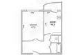 Apartamento 1 habitación 42 m² Muchaviecki sielski Saviet, Belarús