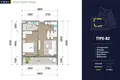 Квартира 1 комната 58 м² Чонг Тале, Таиланд