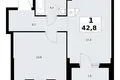 Appartement 1 chambre 43 m² Troïtsk, Russie