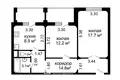 2 bedroom apartment 58 m² Minsk, Belarus