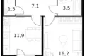 Квартира 1 комната 42 м² Москва, Россия