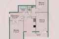 Wohnung 3 zimmer 67 m² Baryssau, Belarus