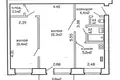 2 room apartment 42 m² Minsk, Belarus