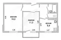 Wohnung 2 zimmer 53 m² Kobryn, Belarus