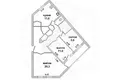 3 room apartment 73 m² Arechauski, Belarus