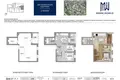 2 room apartment 41 m² Minsk, Belarus