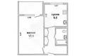 Apartamento 1 habitación 32 m² Muchaviecki sielski Saviet, Belarús