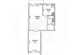 2 room apartment 41 m² Muchaviecki sielski Saviet, Belarus