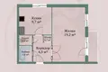 1 room apartment 38 m² Kalodziscanski sielski Saviet, Belarus