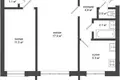2 room apartment 43 m² Minsk, Belarus
