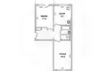 Apartamento 2 habitaciones 48 m² Muchaviecki sielski Saviet, Belarús