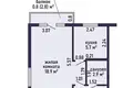 1 room apartment 30 m² Salihorsk, Belarus