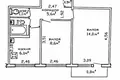 2 room apartment 38 m² Homyel, Belarus